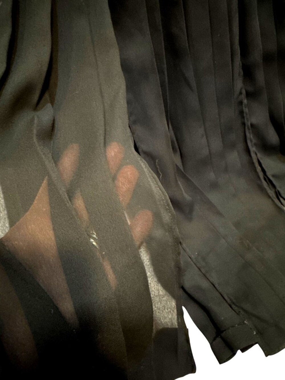 Vintage 80s Sans Souci Black Size Small Maxi Dress Sheer Panel Carwash Skirt - Picture 8 of 13